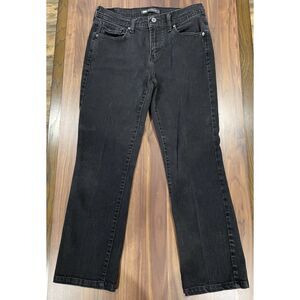 Levi's 505 Straight Leg Jeans Women’s 8S Black Denim Stretch 5-Pocket 8 Short